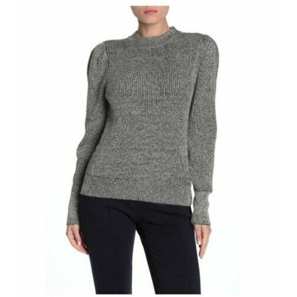 Free Press Pullover Sweater Plaited Long Sleeve Sweater Mock Neck Black Size XL - Picture 1 of 8